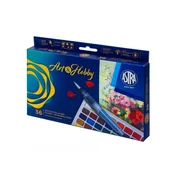 Astra ASTRA Art & Hobby komplet akvarelnih barv 36 barv + vodni čopič + paleta, 602124006