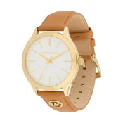 MICHAEL Michael Kors Analogna ura SLIM RUNWAY karamel/zlata/bela