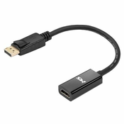 CC Display port - HDMI F adapter, 20cm, 4K/30Hz, crni, MS