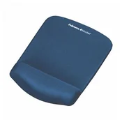 Podloga za miško z naslonom za zapestje, s penasto oblazinjenjem, FELLOWES PlushTouch™, modra