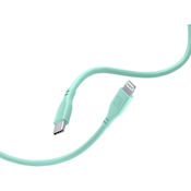 Cellularline polnilni in podatkovni Soft kabel 120cm USB Type-C na Apple zelen lightning USBDATASOFTC2LMFIG
