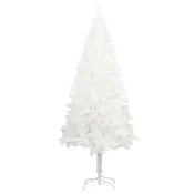 Vidaxl Umetna novoletna jelka z realističnimi iglicami bela 120 cm
