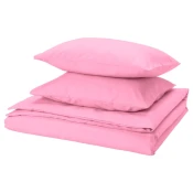 PILTANDVINGE Jorganska navlaka i 2 jastucnice, roze, 200x200/50x60 cm