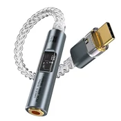 INF BA23 USB-C na 3,5 mm avdio vtičnico z vgrajenim DAC-om Grey, (21838506)