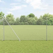 Heksagonalna ograda s stubom 50 x 1,5 m Pocincani celik Srebrna
