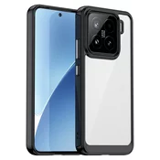 Hibriden ovitek Frame Shield za Xiaomi 15 - črn