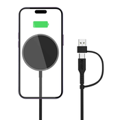 TECH-PROTECT QI15W-A25 MAGNETNI MAGSAFE BREZŽIČNI POLNILEC ČRN
