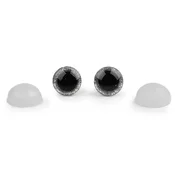 Bleščeče oči z varovalom O12 mm - srebrne (10 kompletov)