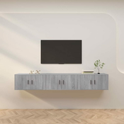 Zidni TV ormarici 3 kom boja sivog hrasta sonome 80x34,5x40 cm