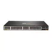 HPE Aruba Networking CX 6300M 48-port Smart Rate 1/2.5/5GbE Class 6 PoE and 4-port SFP56 Switch Upravljano L3 Power over Ethernet (PoE) 1U Siva