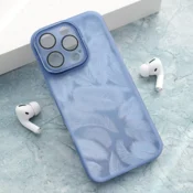 Maska Glitter Feather za iPhone 16 Pro Max plava