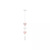 Hearts Pendant Lamp 1X20W E27 Iq Kids Pink+White