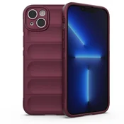 HURTEL Magic Shield Case etui za iPhone 14 Plus fleksibilna oklepna torbica bordo