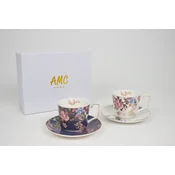 Amc Home Set šolja sa tacnom Hibiscus, 6 komada