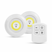 Set 2 COB LED svetilk na baterije z daljincem in časovnikom