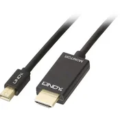 LOGILINK CABO HDMI MINI DISPLAYPORT LINDY PARA LAPTOP, PC E MAC, 2 METROS, VÍDEO 4K UHD., (5000261373)