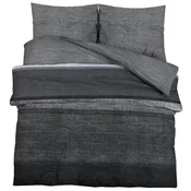 Set posteljine za poplun tamnosivi 260x220 cm pamucni