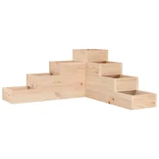 Vrtna sadilica s 4 razine 80,5 x 79 x 36 cm od masivne borovine