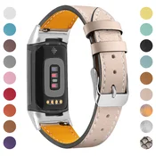 INF Usnjen pašček za Fitbit Charge 5/6 Beige, (21683014)