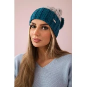 marka niezdefiniowana Cap with fleece Paris K212 gray+marine