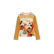 Desigual Majica Mickey Mouse pastelno modra / kari / oranžna / rdeča