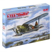 ICM Model Kit Aircraft - I-153 Chaika WWII Soviet Biplane Fighter 1:72 ( 060900 )