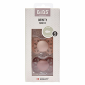 bibs® simetrična duda infinity silicone blush & woodchuck