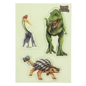 Dino World ASST | Glibbies gel nalepke, Kentrosaurus, Stegosaurus, Spinosaurus, 3 kos
