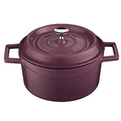 Saucepan, cast iron, 32 cm, Trendy range, purple - LAVA brand
