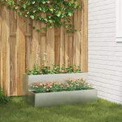 Vrtna saksija Srebrno 100 x 60 x 45 cm Cinkani celik
