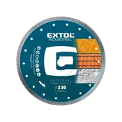 Extol Industrial Diamantno rezalno rezilo turbo Thin Cut, 230x22,2 mm, suho in mokro rezanje, 8703045