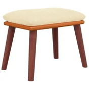 Vidaxl Stolček za noge krem 45x29,5x35 cm blago in umetno usnje