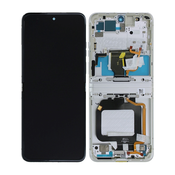Motorola Razr 40 - LCD zaslon + steklo na dotik + okvir (Vanilla Cream) - 5D68C22835 Genuine Service Pack