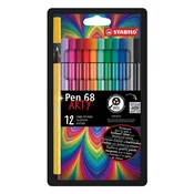 Stabilo Pisalo Pen 68 ARTY, komplet 12 barv