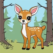 Rayher. Slikanje po številkah, An adorable little deer