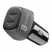 CellularLine avto polnilec PD 45W + 20W, črn
