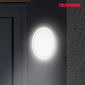 Telefunken Zunanja stenska svetilka LED Nizza, O 28 cm, bela, 4.000 K - Sodobni - Plastika