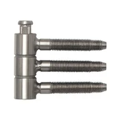 Natični tečaj 3 del. za brazd. les. vrata, o 16 mm, viš. 46,7 mm, inox
