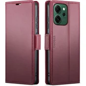 Overboard Ovitek za Oppo Reno 14 F/14 FS, sijoč liči , denarnica s preklopom, rdeča