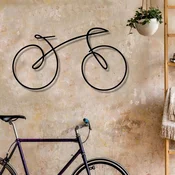 WallXpert metalni zidni ukras 5541, bicikl u jednoj liniji, 75 x 41 cm, crni