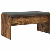 Vidaxl Haldna klop z blazino Dimljeni oreh 83 x 38 x 40 cm