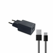 KSIX Kucni Punjac CONTACT LCCDC02 10W + Kabal USB-C 1m/ crna