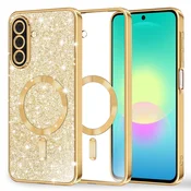 TPU gel maskica Techsuit Luxury Glitter MagSafe za Samsung Galaxy A27 5G - gold