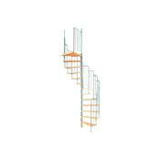 Spiralne stopnice Barcelona Les/kovina z ograjo O 138 cm FSC®