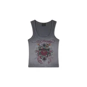 Ed Hardy Top In Memory of When I Cared grafit / temno rdeča / pegasto črna