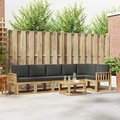 Set vanjskih sofa 7 kom. Bijela i antracit Poliester