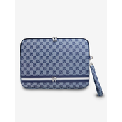 DKNY PU Leather Checkered Pattern and Stripe Notebook 13/14 Blue Ovitek Vijolična