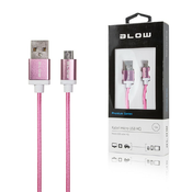 Micro USB kabel BLOW 1m Premium roza