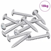 Vidaxl Leseni vijaki 9231 szt. srebrna Jeklo
