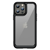 Hibriden ovitek Frame Shield za iPhone 13 Pro Max - črn